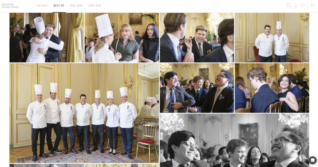 Exemple de galerie photo utilisée lors de remise de diplômes