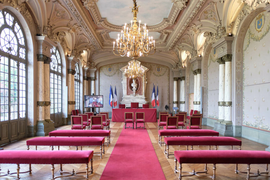 La salle de mariage à la mairie de Saint Germain en Laye