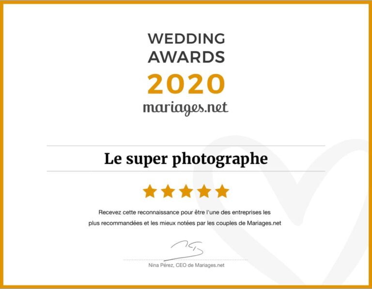 Diplôme wedding award 2020